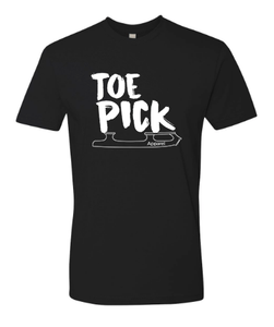The OG Toe Pick Apparel T-Shirt. This multi-purpose tee is perfect for any day of the week!